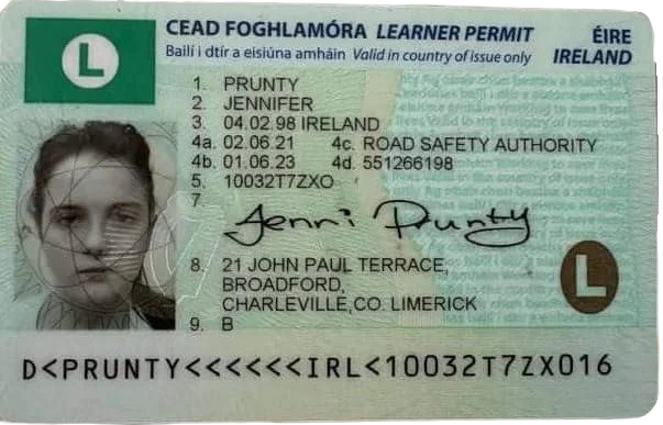 Buy irish learners driving-license