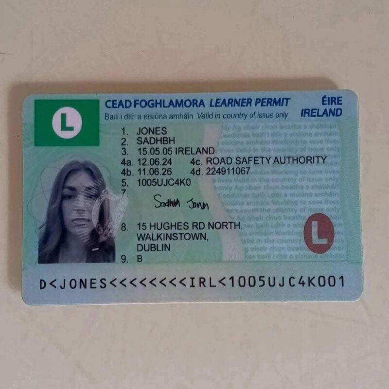 Irish driving license for sale