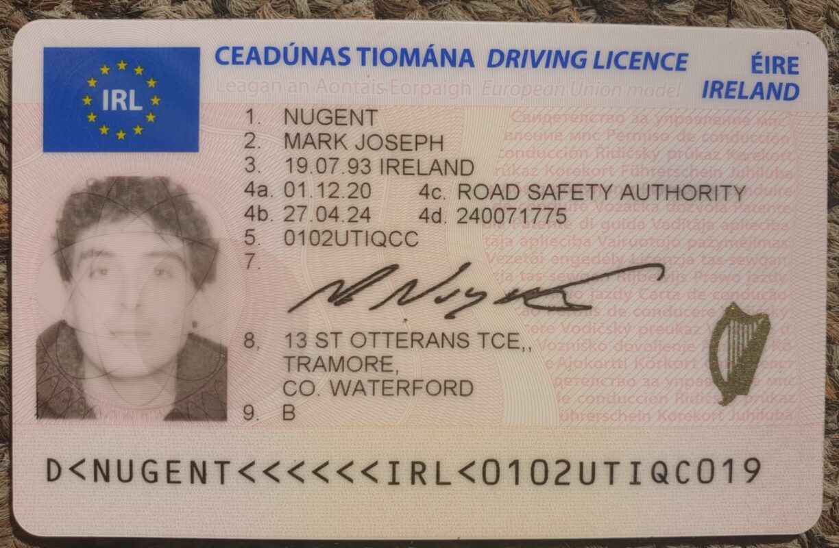 Irish driving license for sale