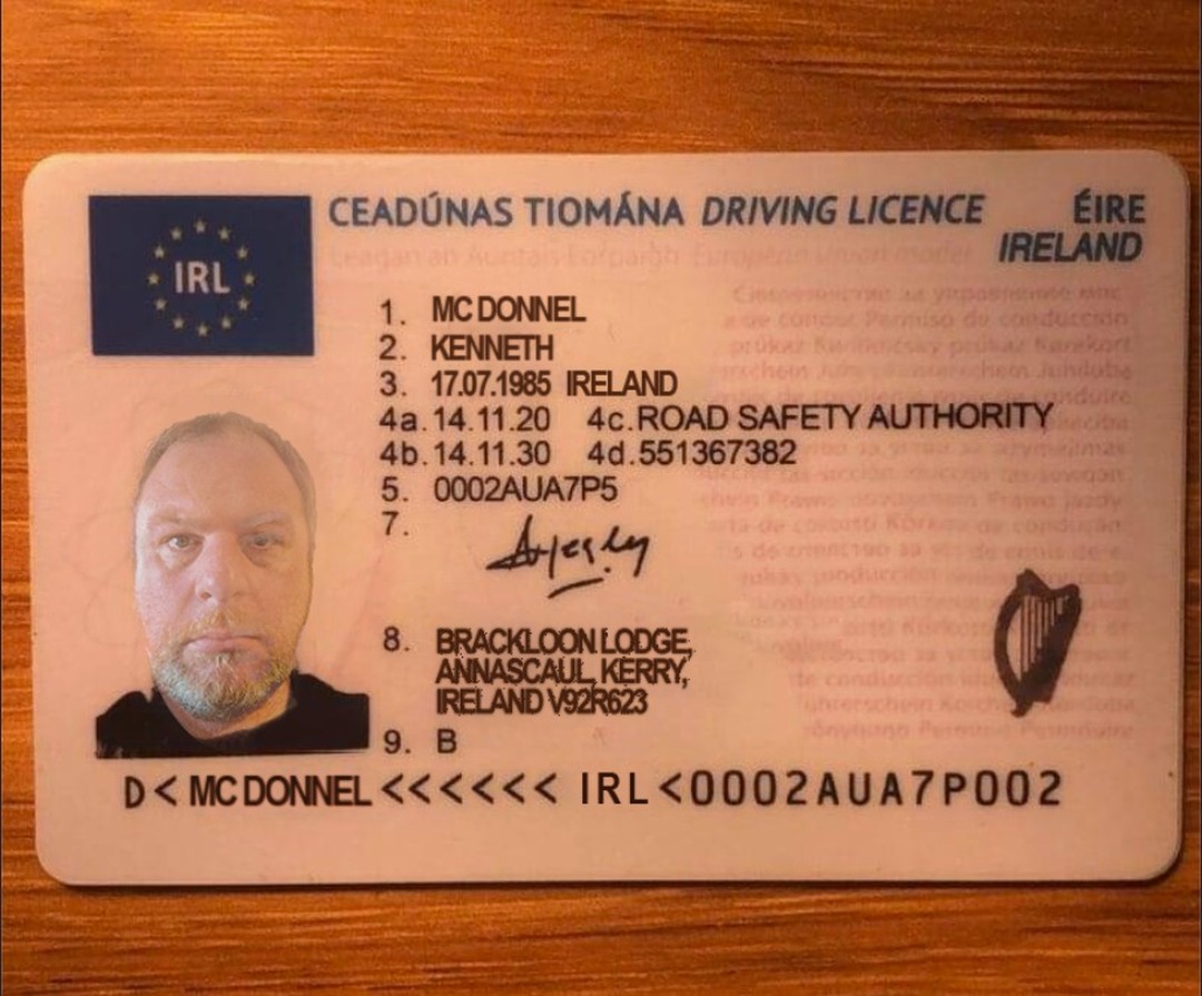 Full Irish Driving Licence
